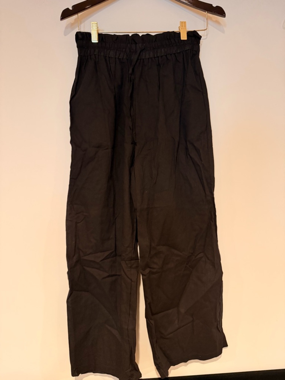 Black Elastic-Waist Casual Pants NWOT